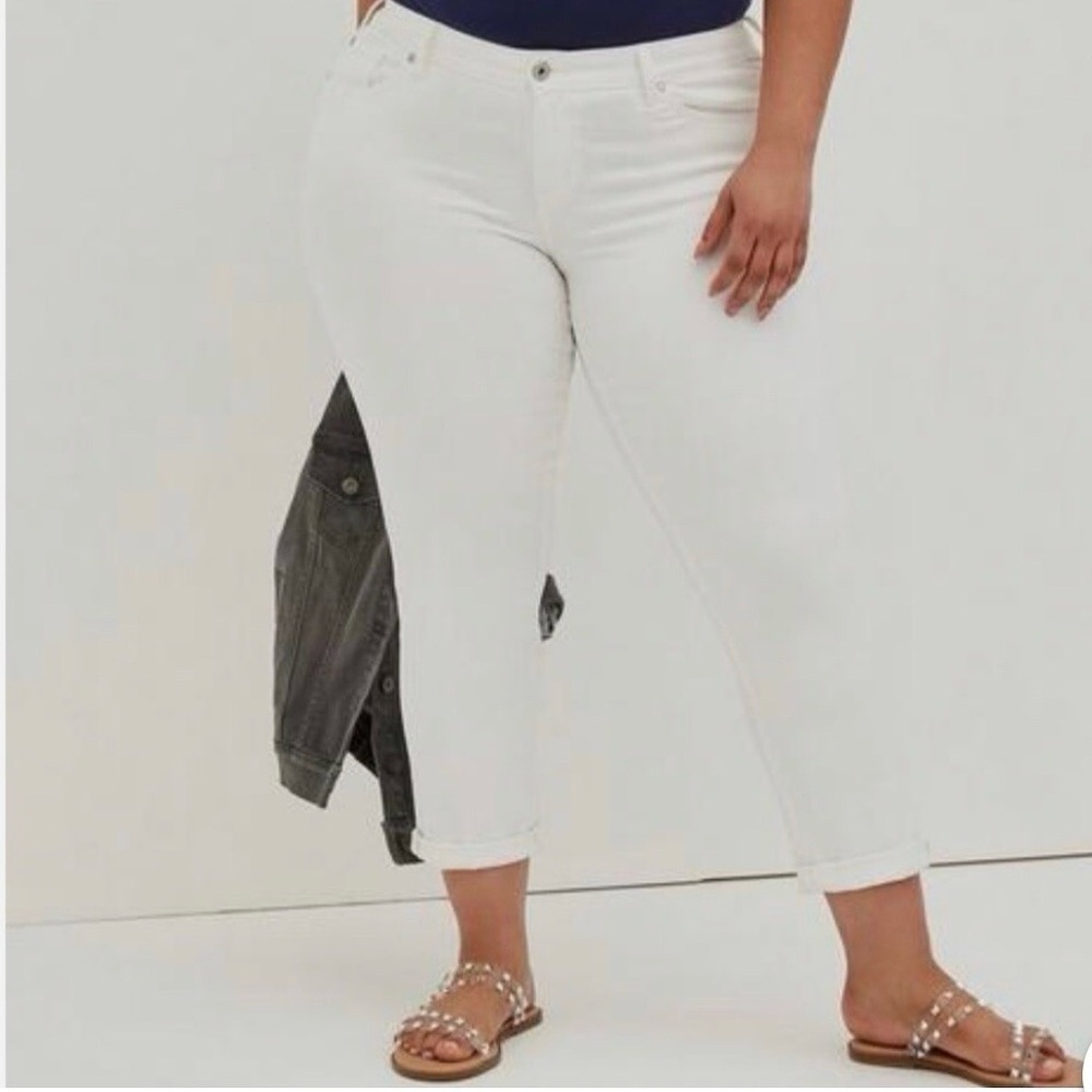 Torrid White Straight Leg Pants